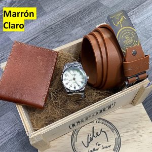 Combo para Hombre - Correa Billetera Reloj Mdf